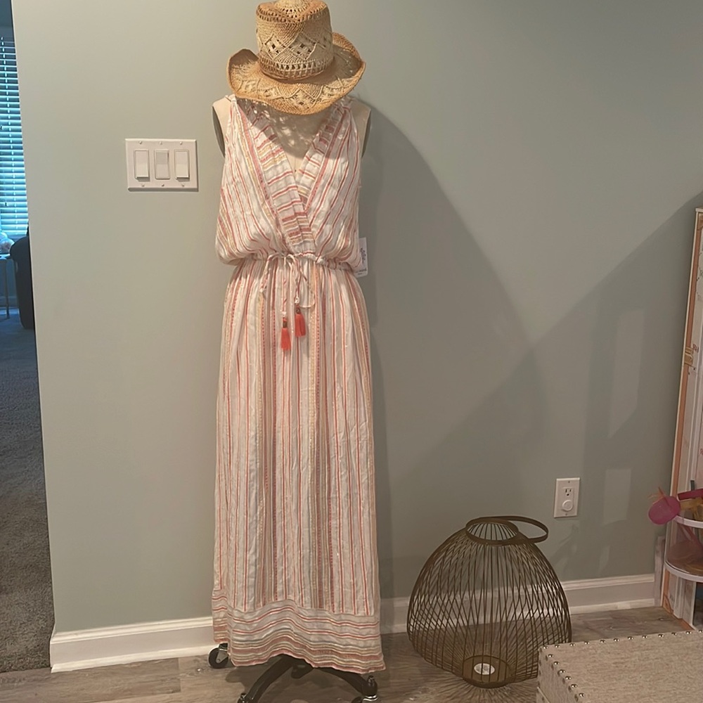 Womens Blue Island Beach dress/coverup size S NWT